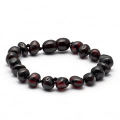 Pulseira Âmbar Báltico Teen Certificada Cereja 