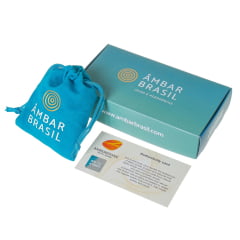 Colar Âmbar para Bebês Original Certificado Rainbow Polido
